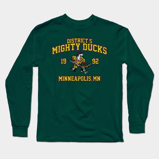 District 5 Ducks Long Sleeve T-Shirt by huckblade